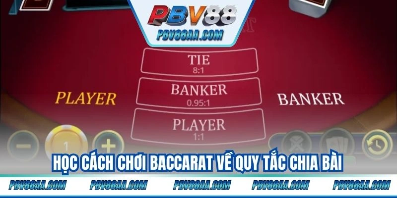 Học cách chơi baccarat về quy tắc chia bài