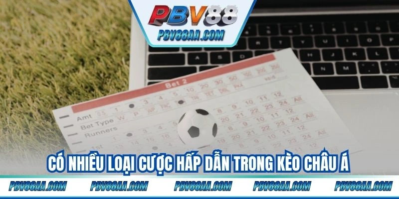 Có nhiều loại cược hấp dẫn trong kèo châu Á