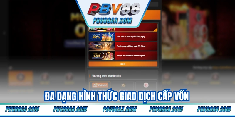 Đa dạng hình thức giao dịch cấp vốn